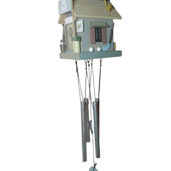 Wind Chime Golf Pro Shop Hand Made & Painted, Kitchie. For the Family Golfer - Picture 4 of 10